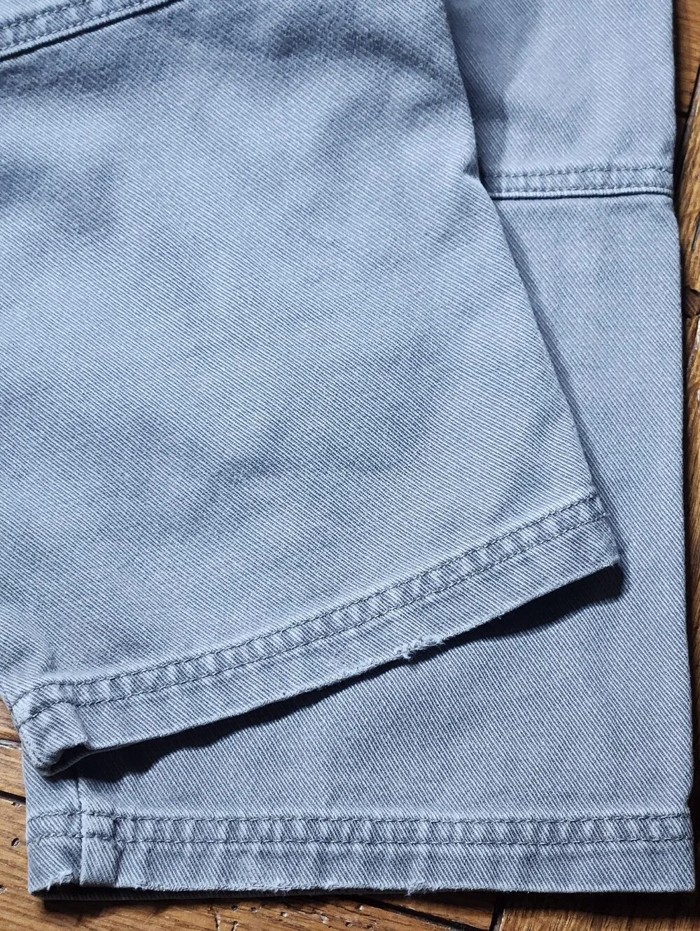 VTG 1999 Gymboree Gray Wide Leg Utility Patch Knee Pants 3-4Y Workwear Cotton